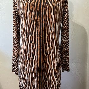 Michael Kors dressy animal print long sleeve L
